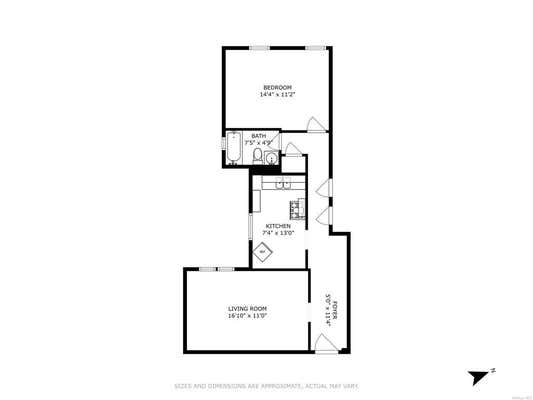 1 bed, 1 bath, 600 sqft, $1,850, Unit 2B