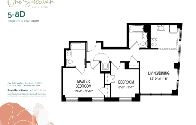 2 beds, 2 baths, $4,875, Unit 7D