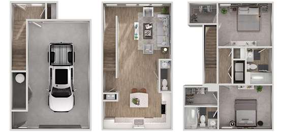 2 beds, 2.5 baths, 1,239 sqft, $2,215