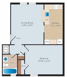 1 bed, 1 bath, 549 sqft, $1,663