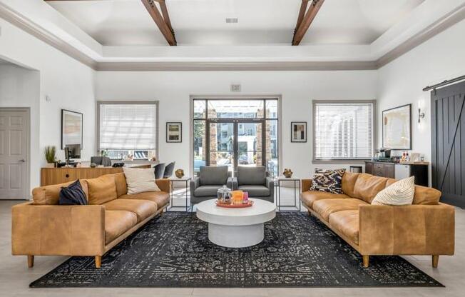 a living room with two couches and a coffee table at Marina Point, Chattanooga, TN 37415