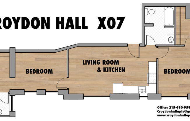 2 beds, 2 baths, 750 sqft, $1,985, Unit 207