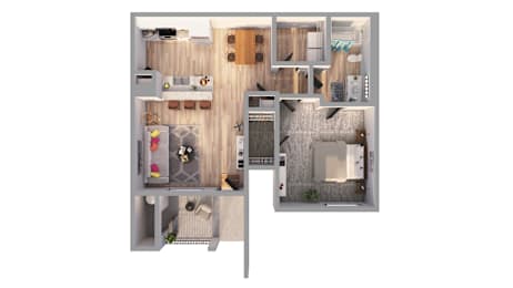 1 bed, 1 bath, 836 sqft, $1,614