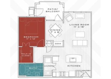 1 bed, 1 bath, 823 sqft, $1,494