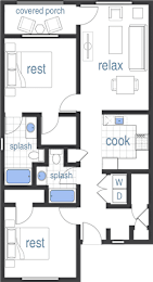 2 beds, 2 baths, 1,009 sqft, $1,730