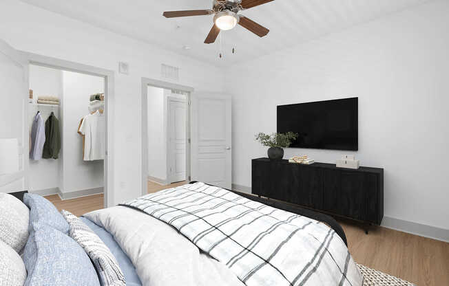 Bedroom with Hard Surface Flooring