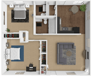 2 beds, 1.5 baths, 821 sqft, $1,445