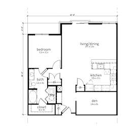 1 bed, 1 bath, 1,036 sqft, $1,700