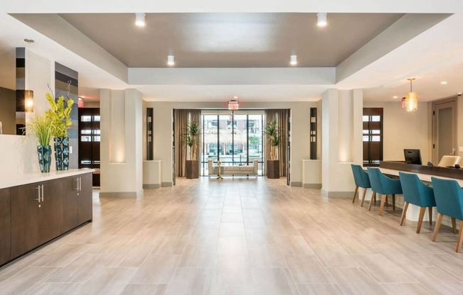 lobby at Tinsley on the Park apartments