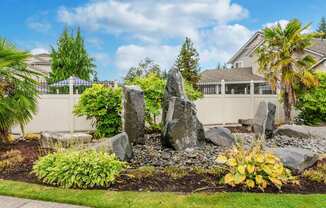 Exterior Water Feature at The Madison Apartments in Olympia, Washington, WA