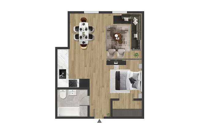 Studio, 1 bath, $2,350, Unit 5