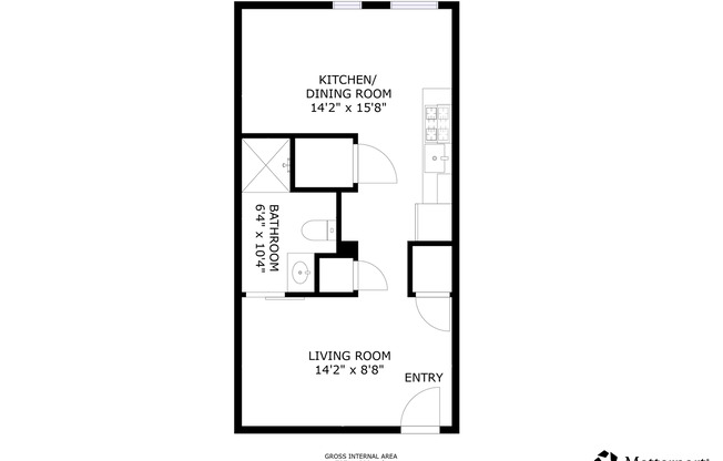 Studio, 1 bath, 400 sqft, $1,449, Unit 206