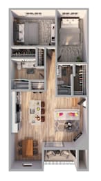 2 beds, 2 baths, 978 sqft, $1,575