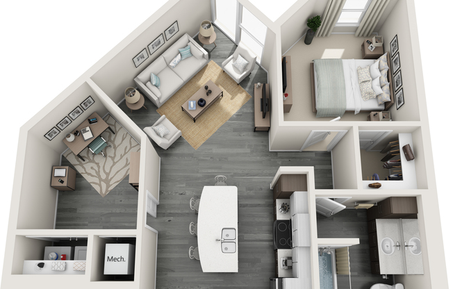 1 bed, 1 bath, 790 sqft, $1,850