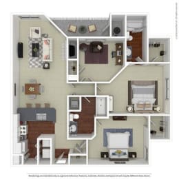 2 beds, 2 baths, 1,256 sqft, $1,970