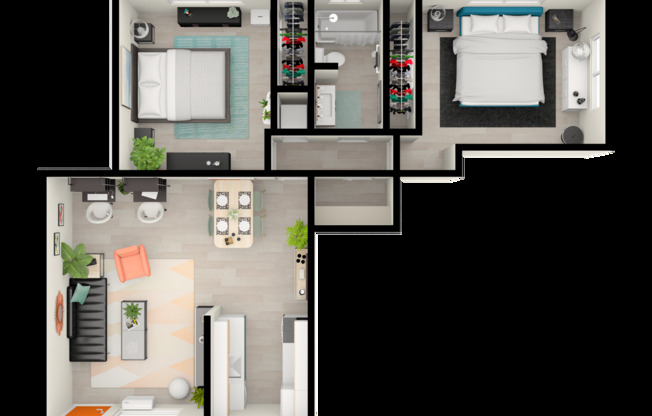 2 beds, 1 bath, 750 sqft, $1,449, Unit 504