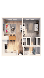 1 bed, 1 bath, 586 sqft, $1,447