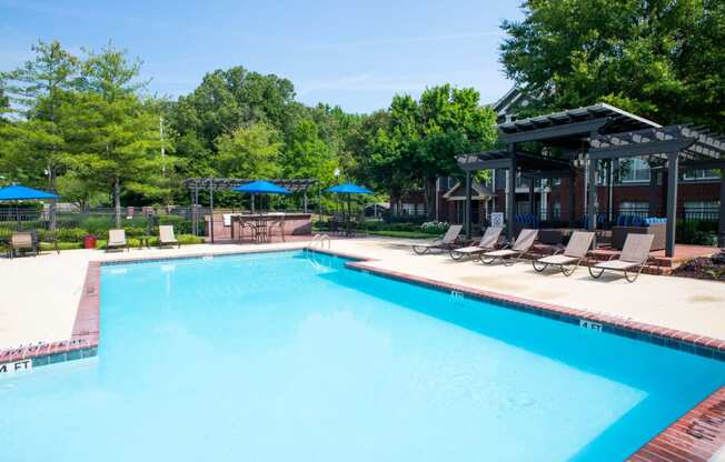 our apartments showcase a swimming pool  at Lincoln at Wolfchase, Cordova, TN 38016