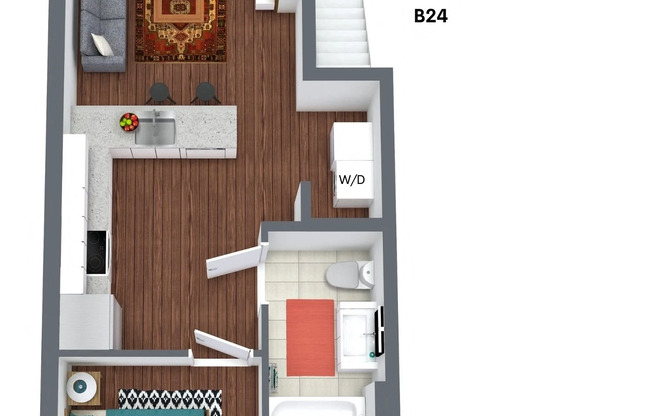 1 bed, 1 bath, 589 sqft, $1,568