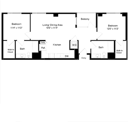 2 beds, 2 baths, 995 sqft, $4,858, Unit 0246