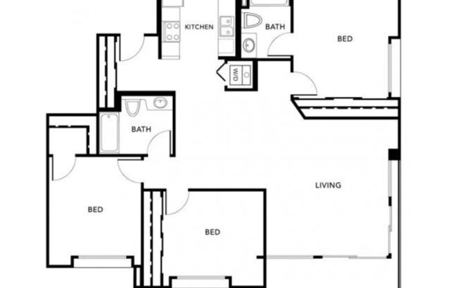 3 beds, 2 baths, 1,276 sqft, $4,012