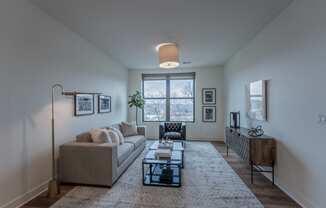 Modern Living Room at Adams Edge Apartments, Cincinnati, OH