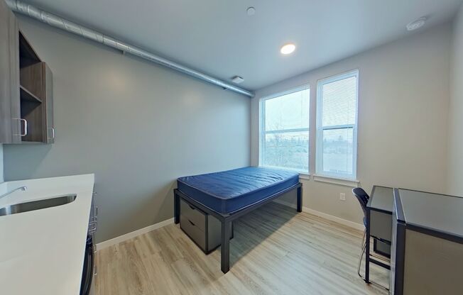 Studio, 1 bath, 261 sqft, $875, Unit 307