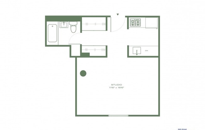 Studio, 1 bath, $3,508, Unit 25-B02