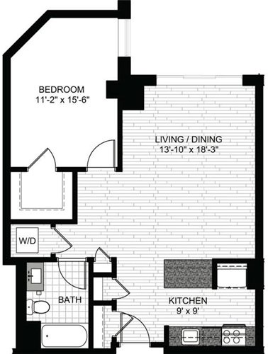 1 bed, 1 bath, 787 sqft, $3,656, Unit 0518