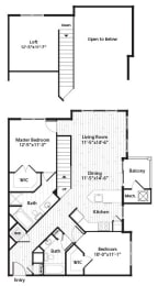 2 beds, 2 baths, 1,267 sqft, $2,945