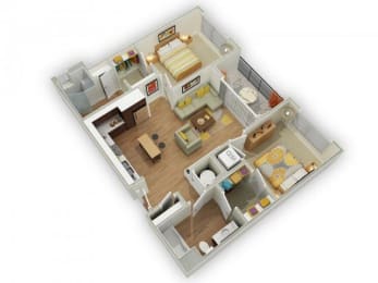 2 beds, 2 baths, 987 sqft, $2,014