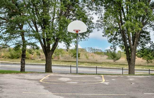 Basketball hoop at Somerset Apartments in Lincoln, NE