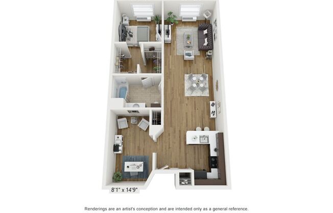1 bed, 1 bath, 996 sqft, $2,795, Unit 218