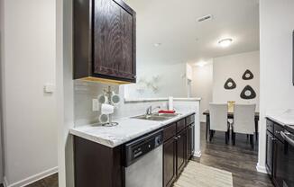 a kitchen with a sink and a dishwasher at The Maddox Apartments, Arkansas, 72719