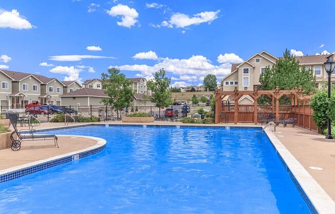 Swimming Pool at Black Feather Apartments in Castle Rock, CO