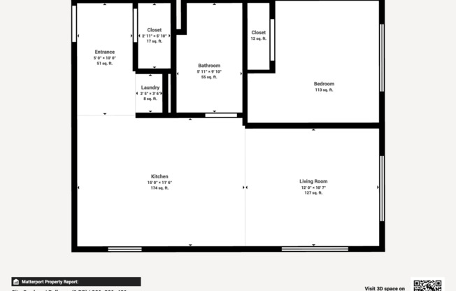 1 bed, 1 bath, 583 sqft, $1,995, Unit 201