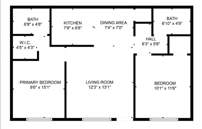 2 beds, 2 baths, $1,675, Unit 2779