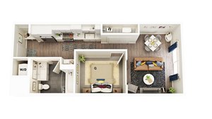 Studio, 1 bath, 594 sqft, $1,375