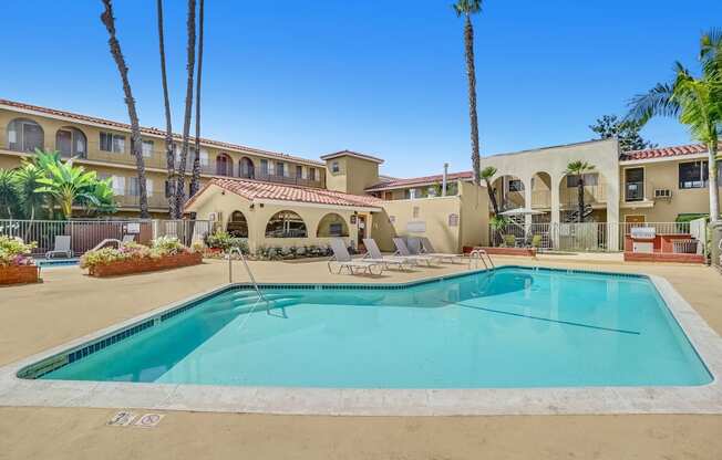 Capistrano Gardens Pool with courtyard view