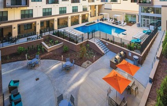 Swimming Pool With Relaxing Sundecks at The Edison Lofts Apartments, Raleigh, North Carolina