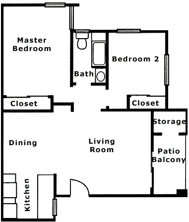 2 beds, 1 bath, 925 sqft, $2,300, Unit 042