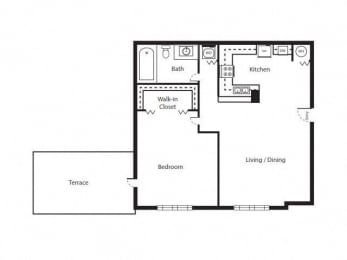 1 bed, 1 bath, 864 sqft, $2,410