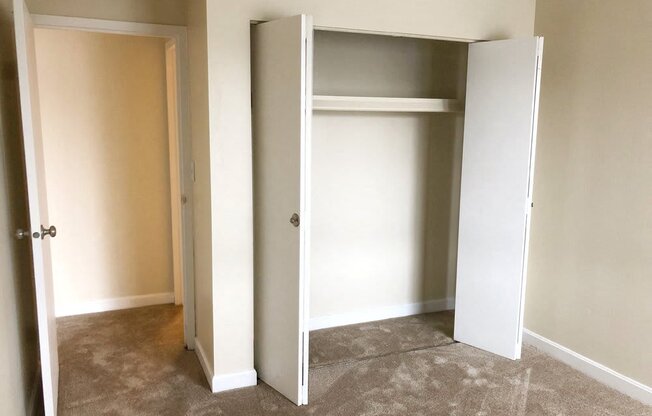 Bedroom closet at The Atherton