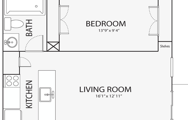 Studio, 1 bath, 575 sqft, $1,099, Unit OCR-106