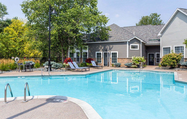 our apartments showcase a swimming pool