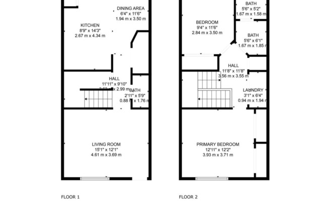 2 beds, 1.5 baths, 1,100 sqft, $1,500, Unit 2