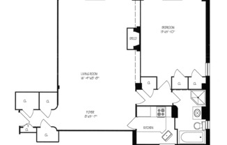 1 bed, 1 bath, 970 sqft, $6,350, Unit 12F