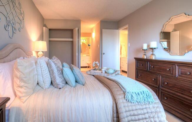 Keep clutter at bay with generous closets in every bedroom, and enjoy wall-to-wall carpeting.