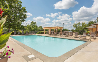 the swimming pool at Lodge of Overland Park Apartments, Overland Park , KS 66212