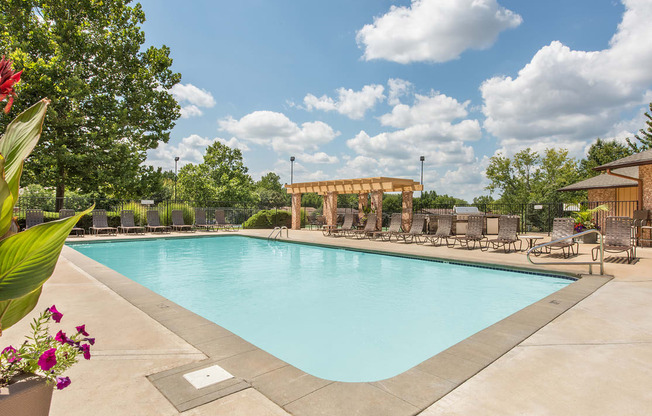 the swimming pool at Lodge of Overland Park Apartments, Overland Park , KS 66212